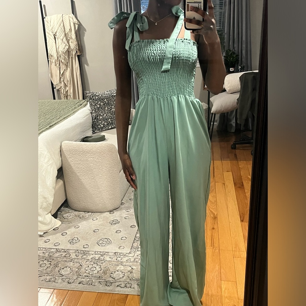 Elegant Mint Green Jumpsuit